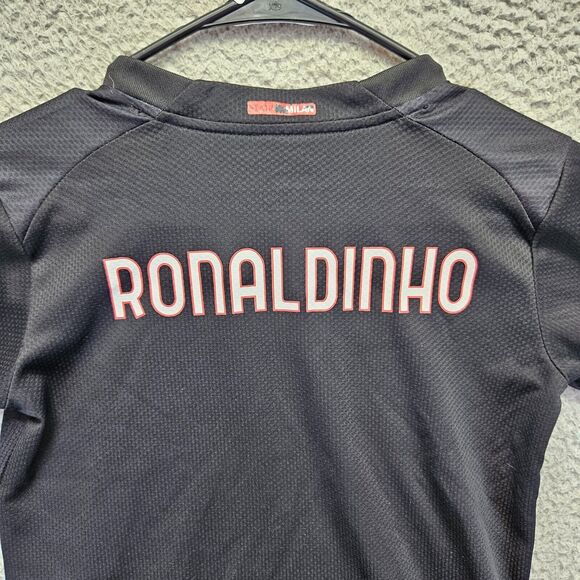 Puma AC Milan 22/23 Home Jersey Ronaldinho Size 22 Black Red Soccer Football - Picture 9 of 12